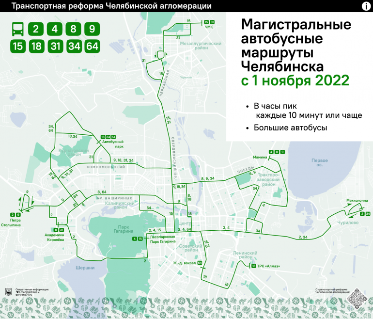 Карта общественного транспорта челябинска