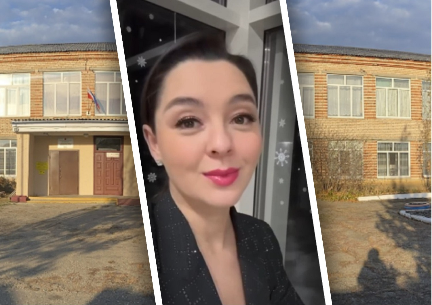 Марина Кравец из Comedy Club поздравила с Новым годом детей из школы в Челябинской области